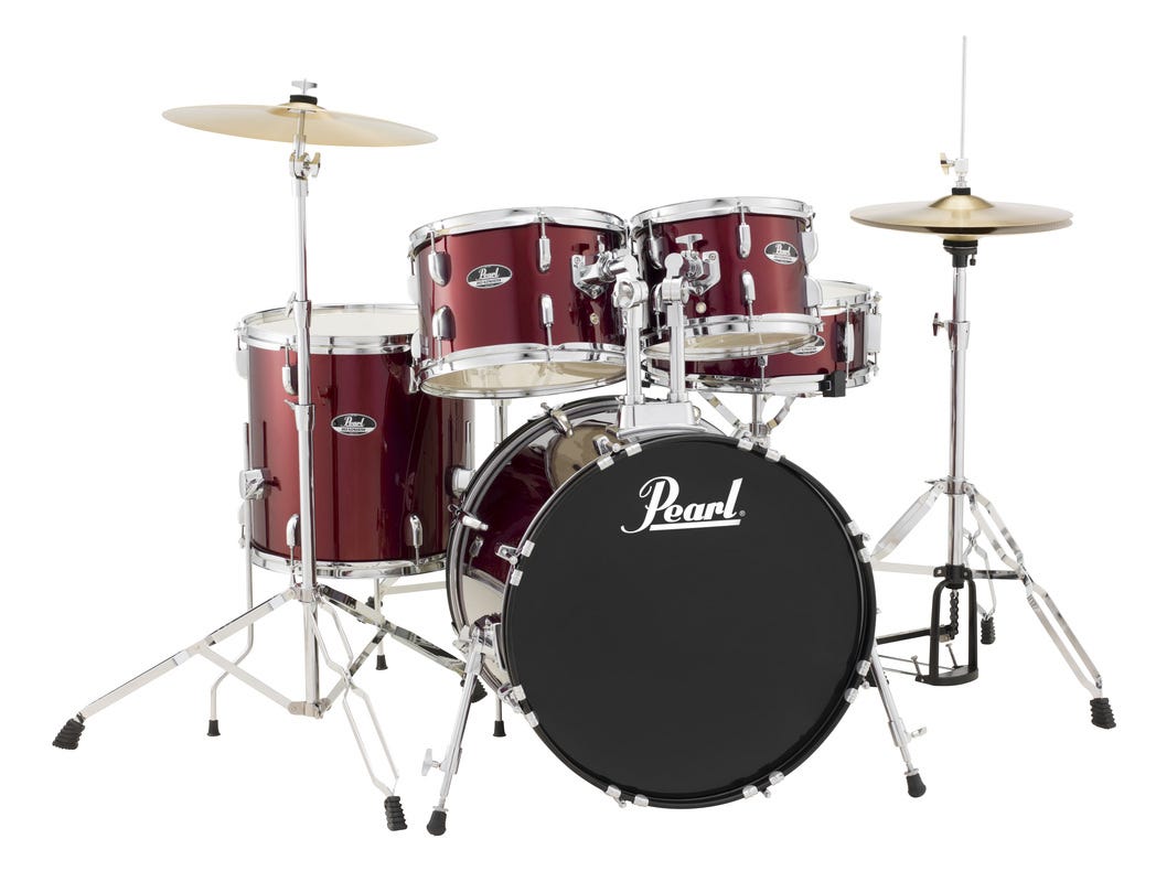 Pearl Roadshow 22" Fusion Plus Drum Kit w/Cymbals and Hardware - Wine Red