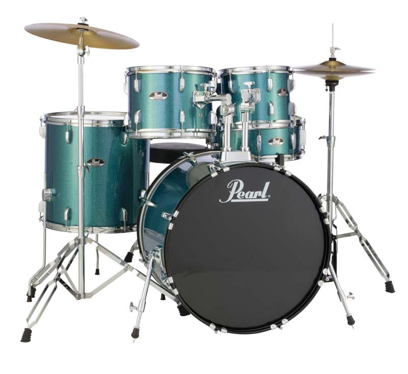 Pearl Roadshow 22" Fusion Plus Drum Kit w/Cymbals and Hardware - Aqua Blue Glitter