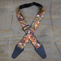 Colonial Leather Aboriginal Art Rag Guitar Strap - Beetles