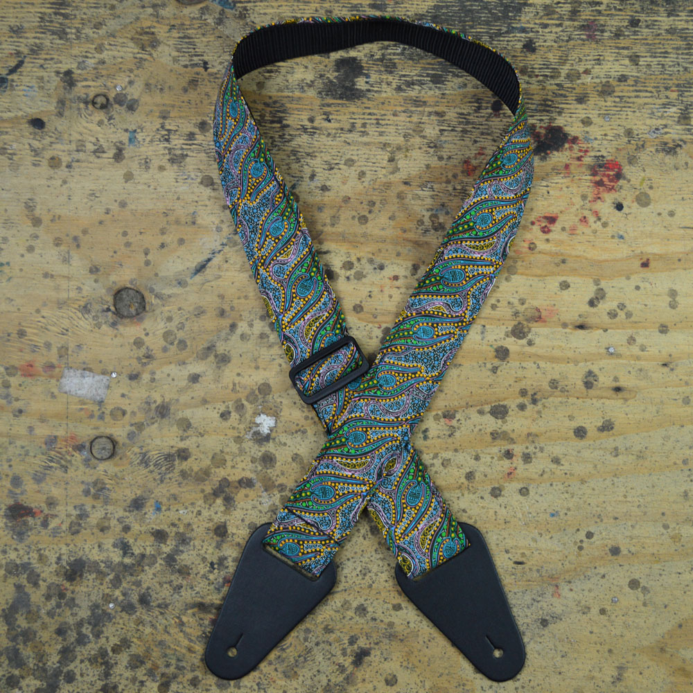 Colonial Leather Aboriginal Art Ragstrap - Women Collecting Water Green