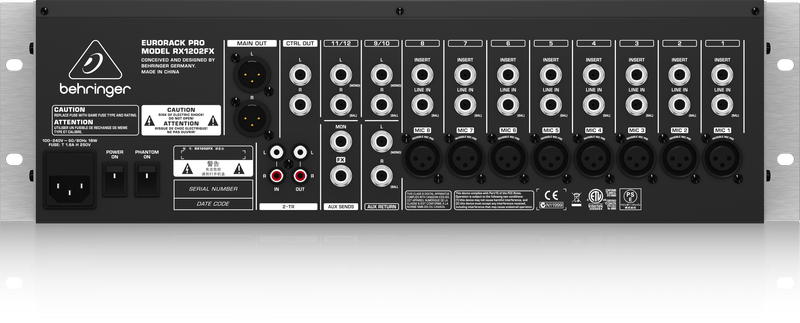 Behringer Eurorack PRO RX1202FX Rack Mixer