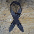 Colonial 3″ Soft Leather Slide Adjustable Guitar Strap - Black