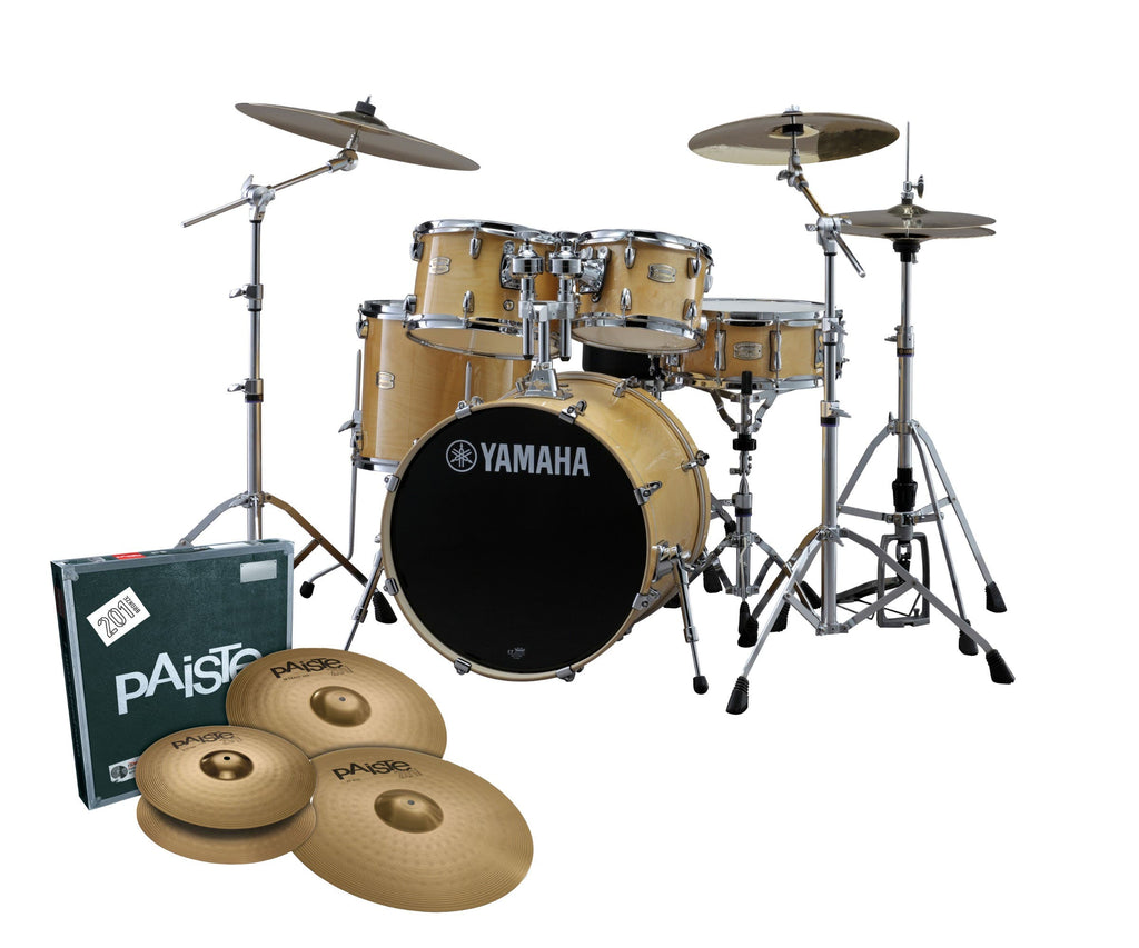 Yamaha Stage Custom Next Stage EURO Drum Kit w/780HW Pack + Cymbals - Natural Wood