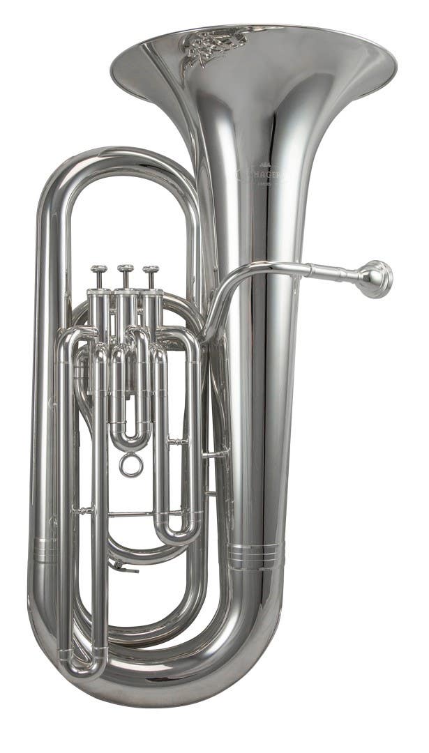 Schagerl SLEB800S-SC 3-Valve 3/4 Size Eb Tuba - Silver Plate SLEB800S-SC