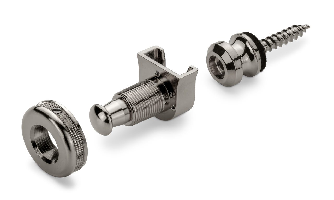 Schaller S-Locks Guitar/Bass Strap Locks - Ruthenium