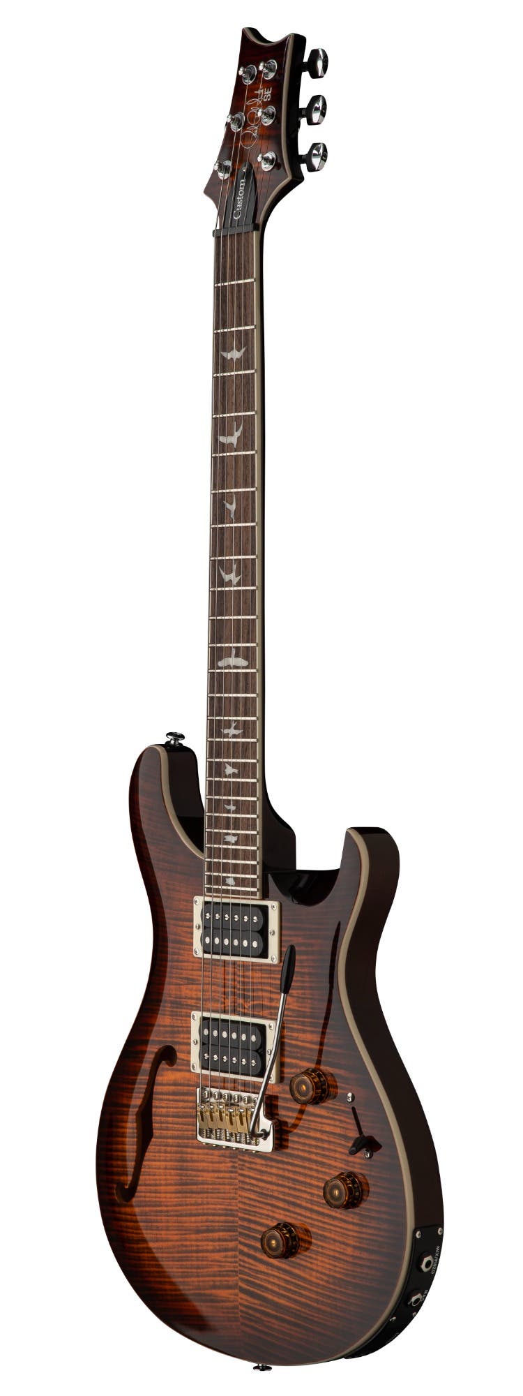 Paul Reed Smith (PRS) SE Custom 24 Semi Hollow Piezo - Orange Tiger Smoke Burst