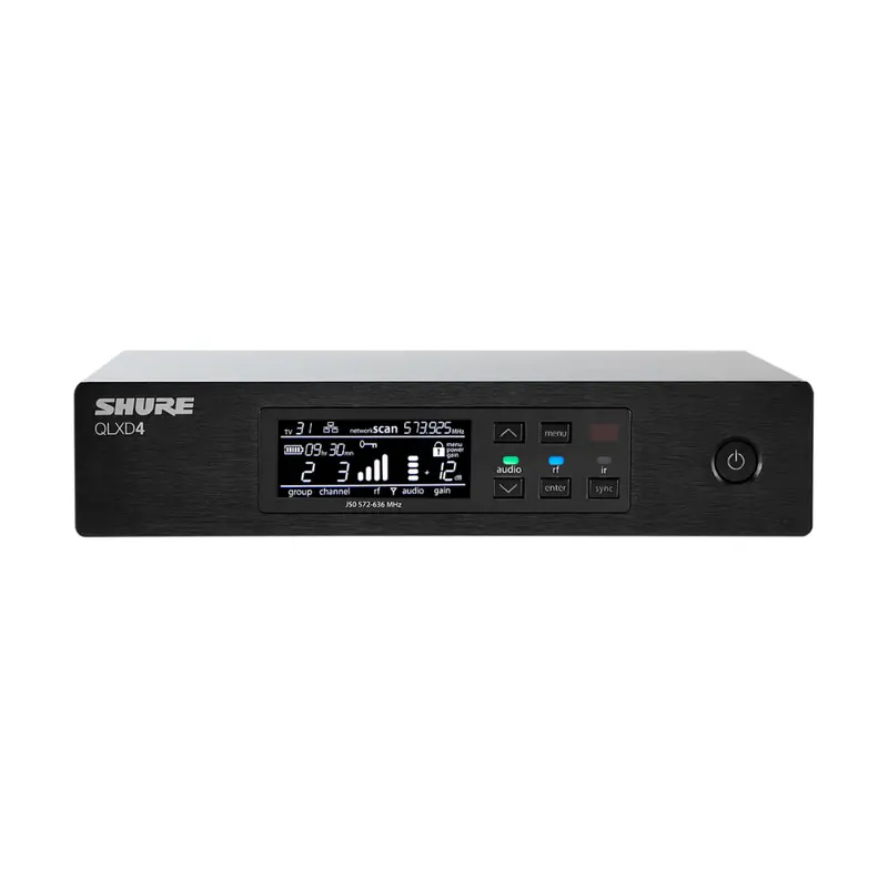 Shure QLXD4H53 Digital Wireless Receiver 534-598Mhz