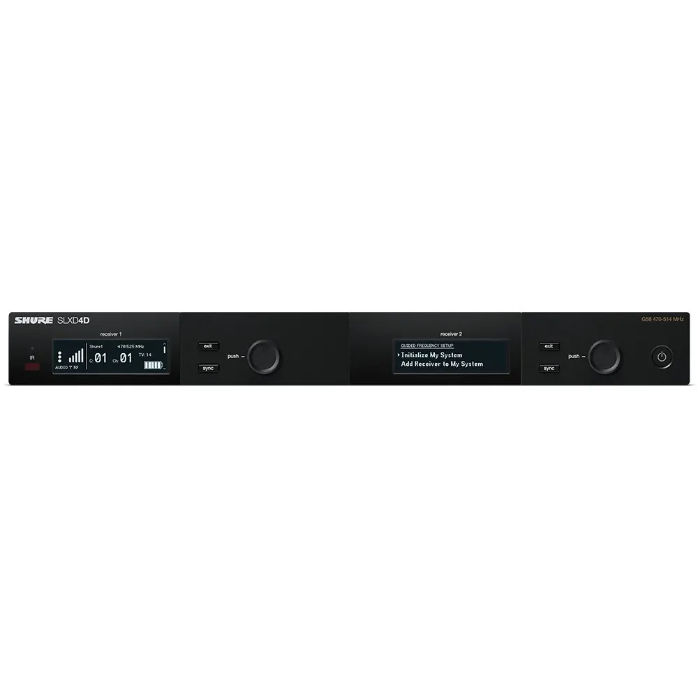 Shure SLXD4DH57 Wireless Digital Receiver Dual Channel (Freq. H57 = 520-564Mhz)