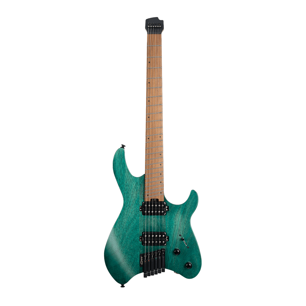 Cort Space G6MS Headless Multi-Scale Electric Guitar - Semi-Gloss Turquoise