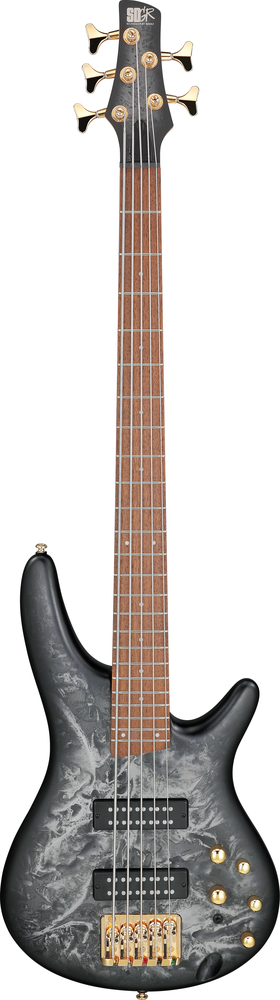 Ibanez SR305EDXBZM 5 String Electric Bass Guitar - Black Ice Frozen Matte