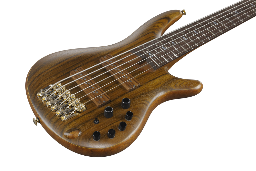 Ibanez SR5506 6 String Electric Bass w/ Case - Mocha Flat