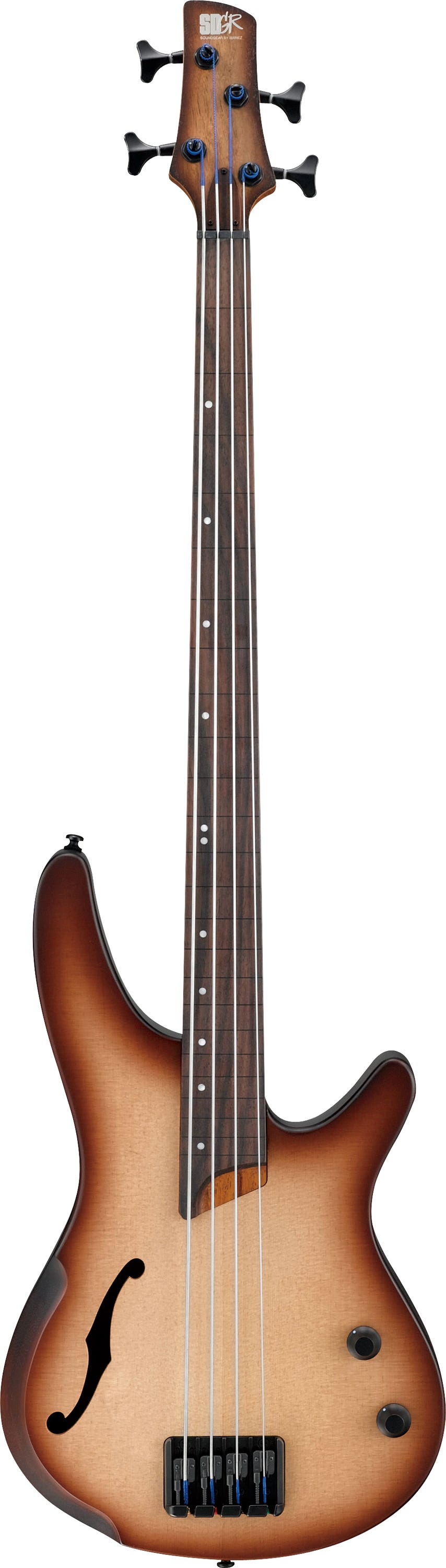 Ibanez SRH500F Fretless 4-String Electric Bass - Natural Browned Burst Flat