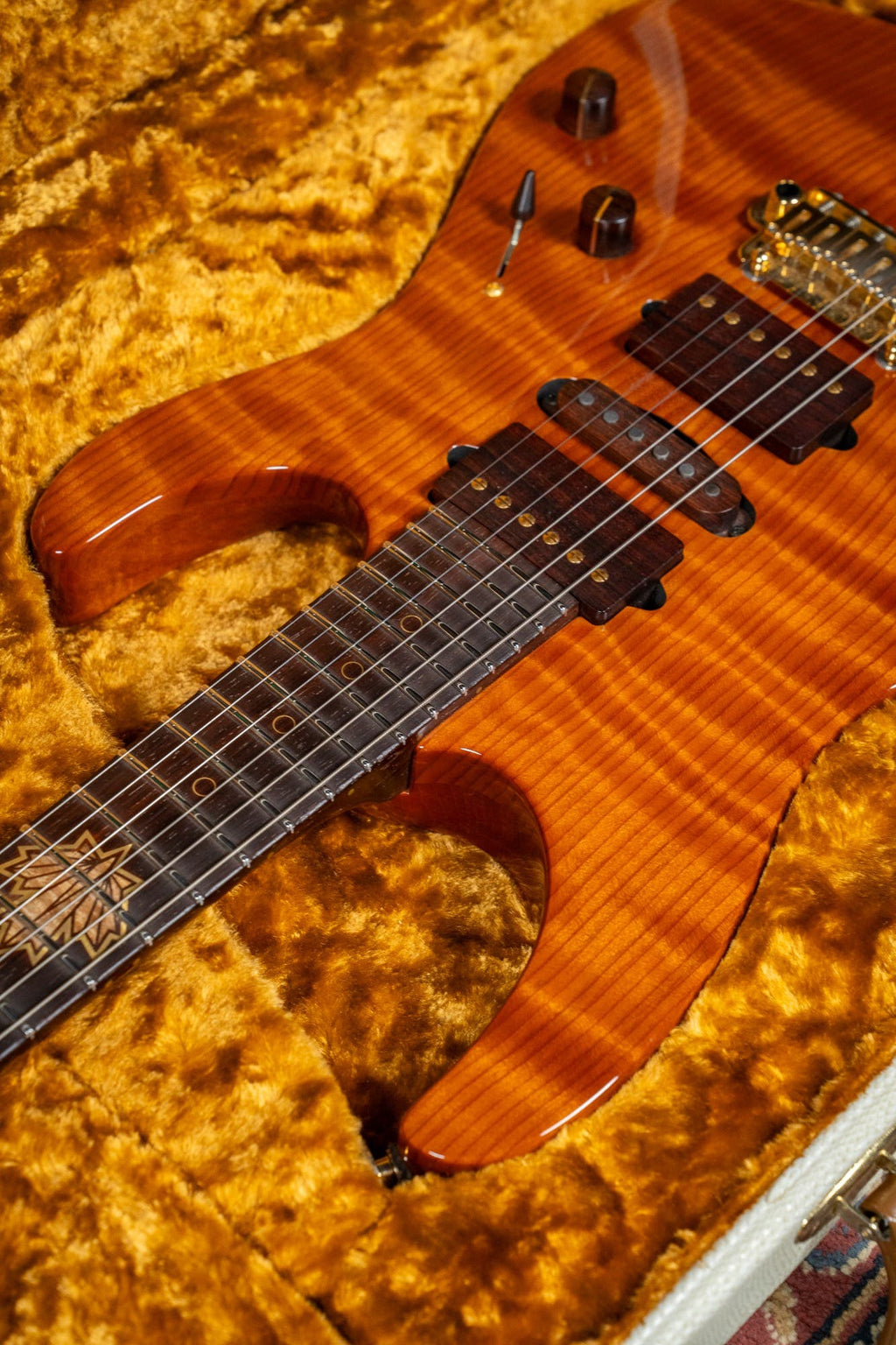Suhr 2015 Collection Modern Carve Top w/Case + Matching Pedal - Figured Redwood - Pre-Owned (#27209)