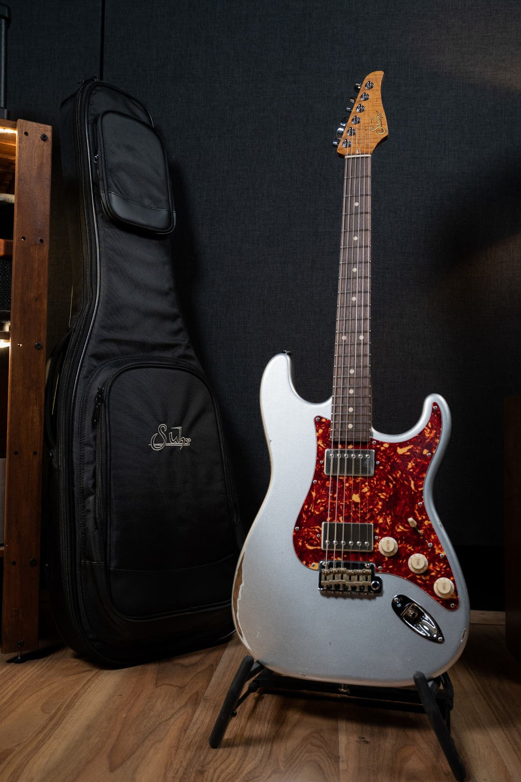 Suhr Classic S Antique HH Electric Guitar w/Gigbag - Firemist Silver