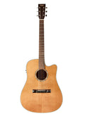Tasman Seeker TA100-CE Dreadnought Acoustic/Electric Guitar w/Case