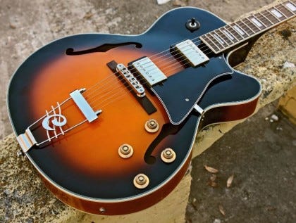 Cort Yorktown Semi Hollow Electric Guitar - Tobacco Burst