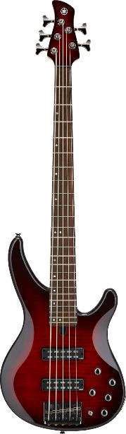 Yamaha TRBX605FM Electric Bass - Dark Red Burst
