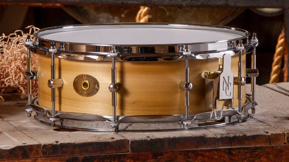 Noble and Cooley 14x7" Classic Tulip Snare - Natural Oil - Black HW / Black Hoops