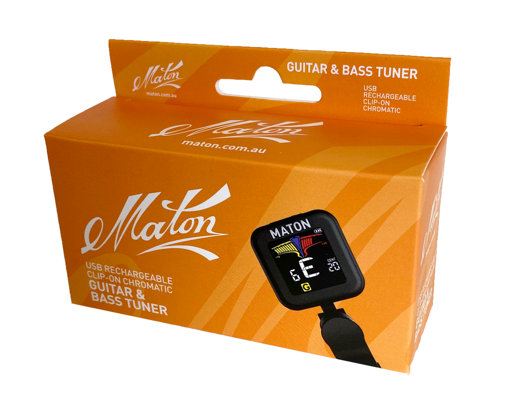 Maton USB Rechargable Clip-on Guitar + Bass Tuner