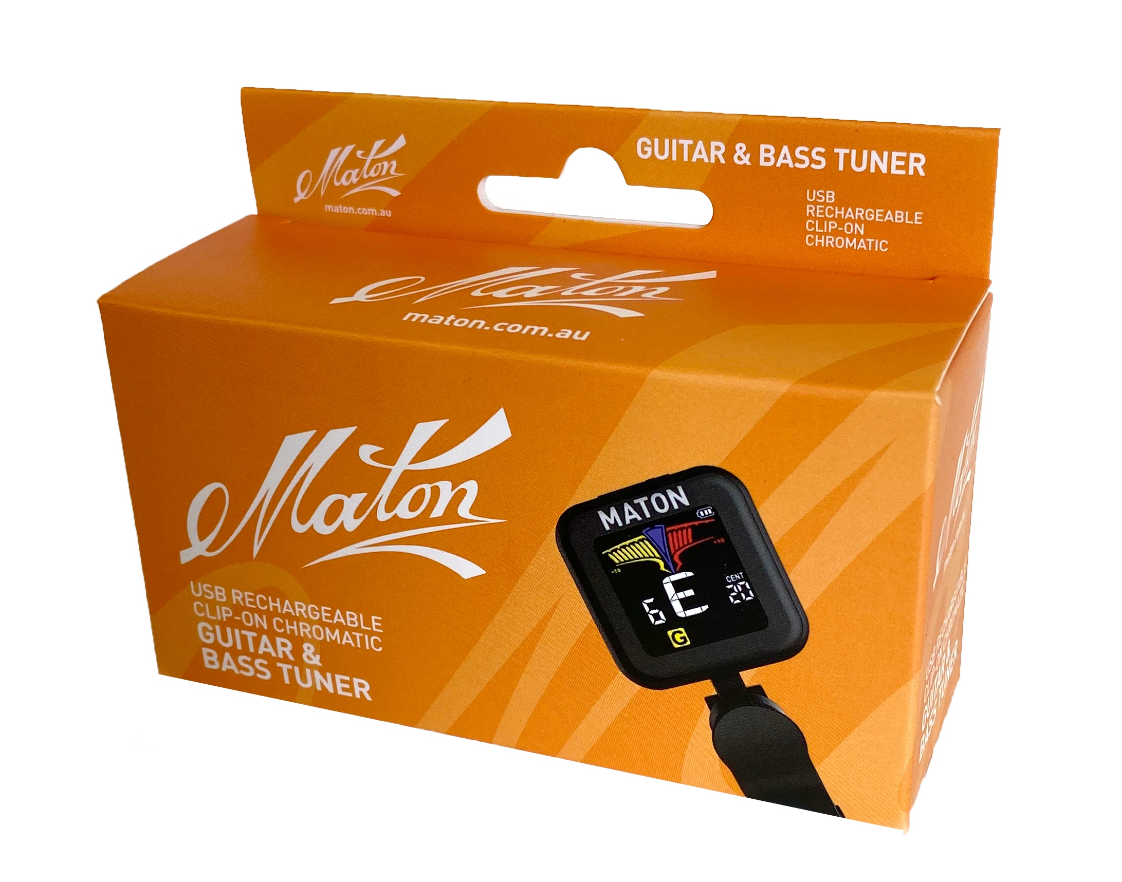 Maton USB Rechargable Clip-on Guitar + Bass Tuner