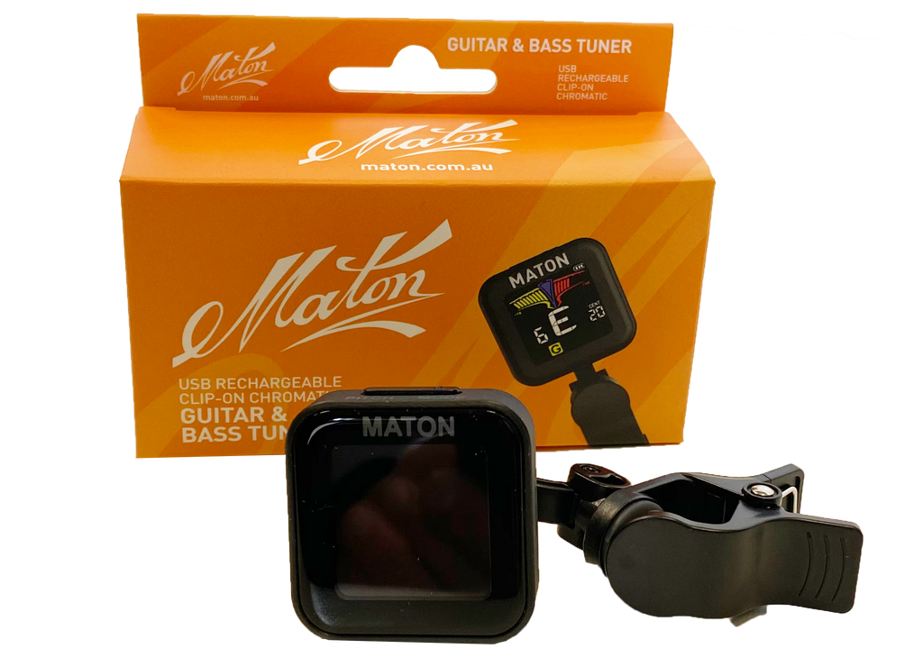 Maton USB Rechargable Clip-on Guitar + Bass Tuner