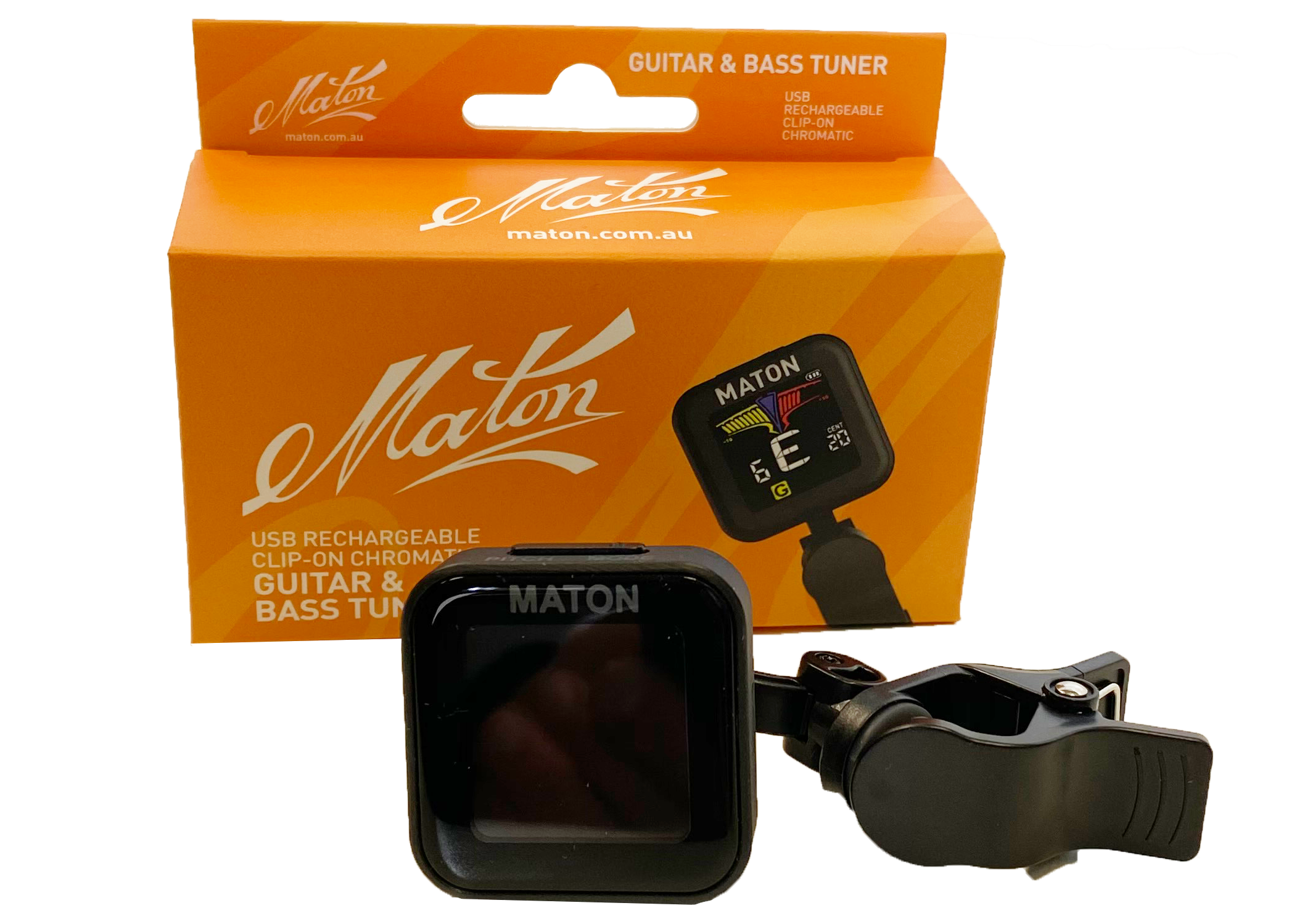 Maton USB Rechargable Clip-on Guitar + Bass Tuner