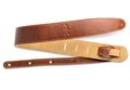Taylor 2.5" Leather Guitar Strap - Suede Back - Medium Brown