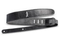 Taylor 2.5" Black Leather Guitar Strap - Black - Suede Back