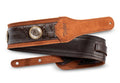 Taylor Grand Pacific Brown Leather/Nickel Concho 3" Guitar Strap