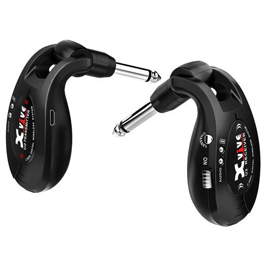 XVIVE U2 2.4GHZ Wireless Guitar System - Black