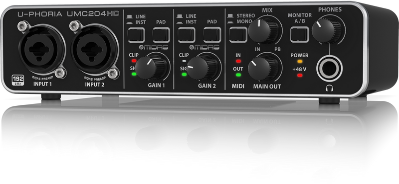 Behringer U-Phoria UMC204HD USB Audio Interface