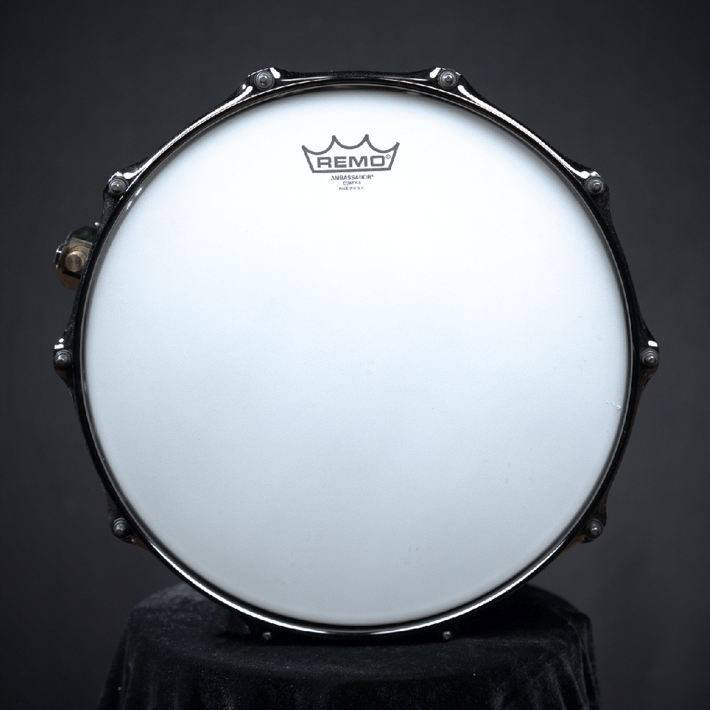 Noble and Cooley 14x6" Alloy Classic Snare - Black Brass HW / Flanged Black Hoops