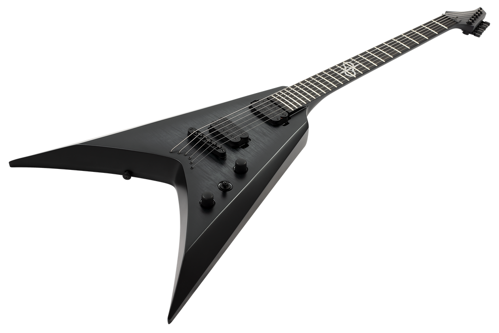 Solar V2.6FBB Baritone Electric Guitar w/Bag - Flame Black Burst
