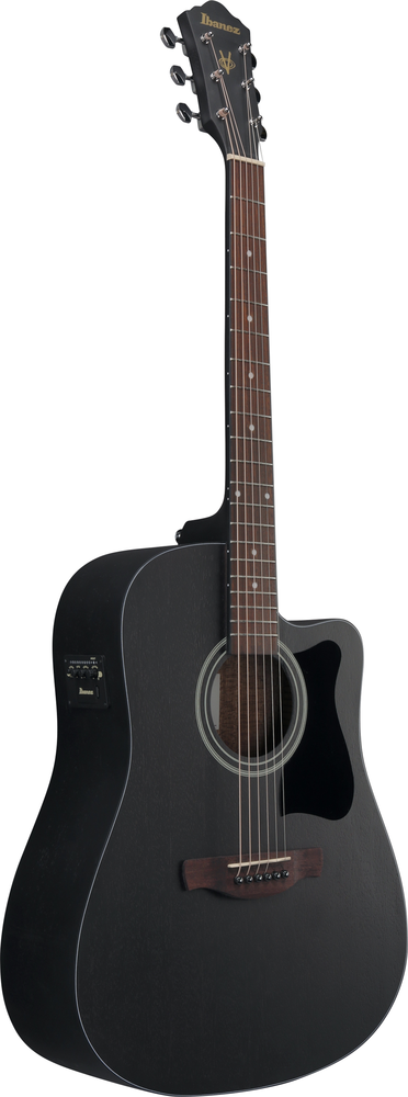 Ibanez V44CE Acoustic Guitar - Weathered Black Open Pore