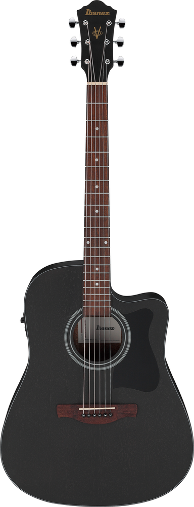 Ibanez V44CE Acoustic Guitar - Weathered Black Open Pore