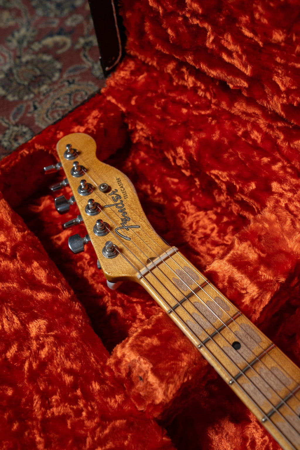 Fender Custom Shop Masterbuilt Waylon Jennings BTB 54' Telecaster Relic - Black and White Tooled Leather over Butterscotch Blonde