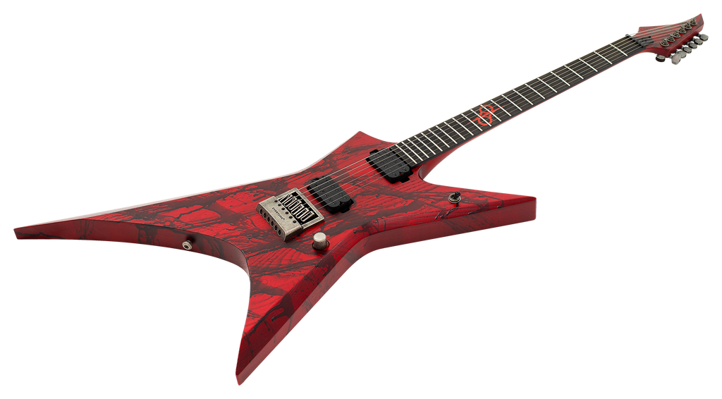 Solar X1.6Canibalismo+ Electric Guitar w/Case - Blood Red Splatter