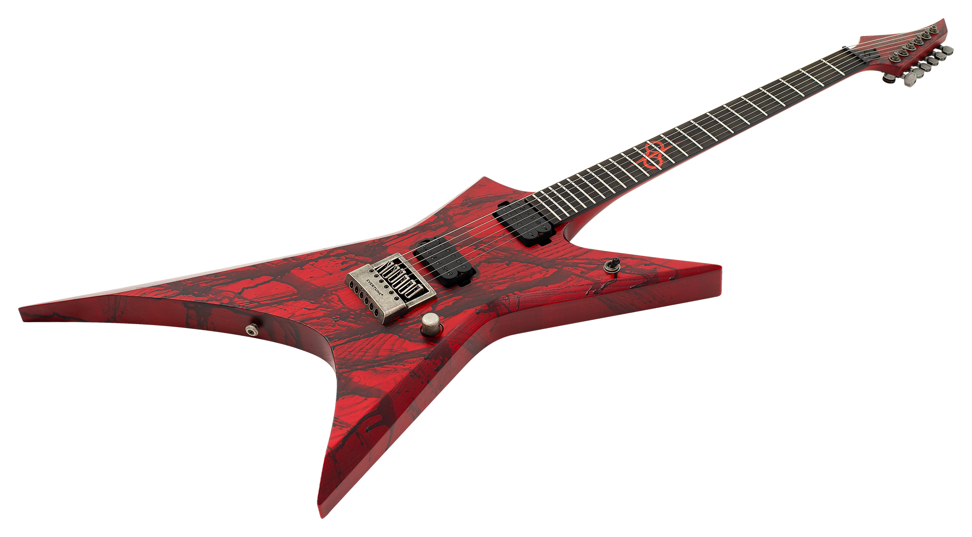 Solar X1.6Canibalismo+ Electric Guitar w/Case - Blood Red Splatter