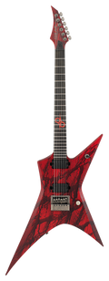 Solar X1.6Canibalismo+ Electric Guitar w/Case - Blood Red Splatter