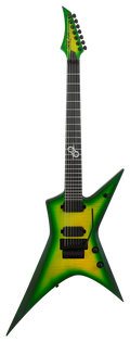 Solar X1.7FRLB 7-String Electric Guitar - Flame Lime Burst Matte
