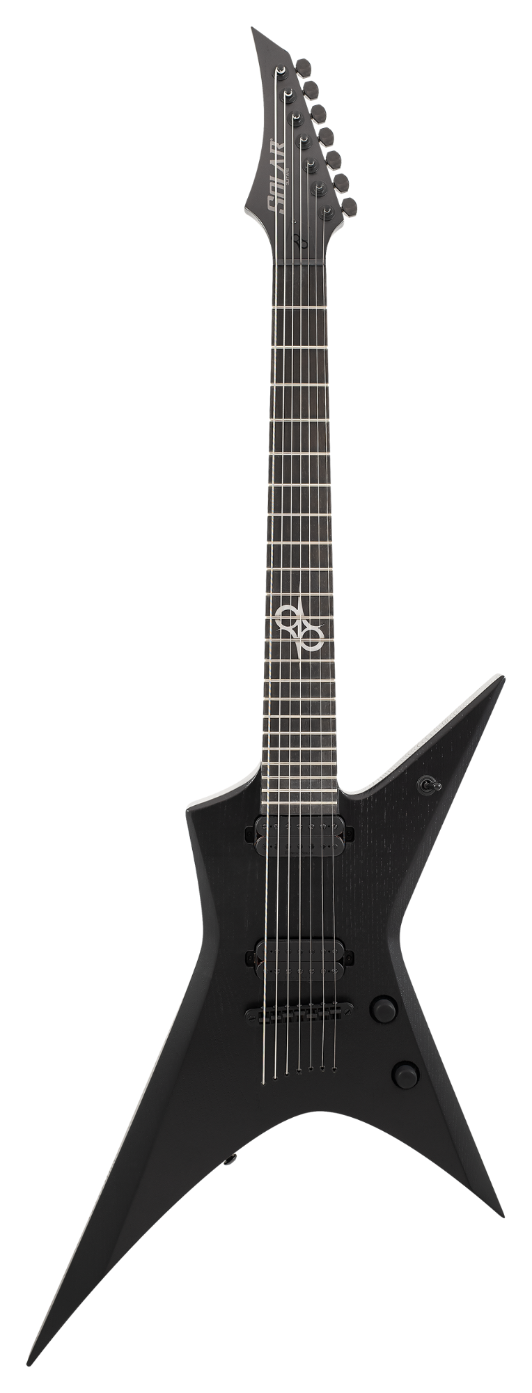 Solar X2.7BOP+ 7-String Electric Guitar w/Case - Black Open Pore