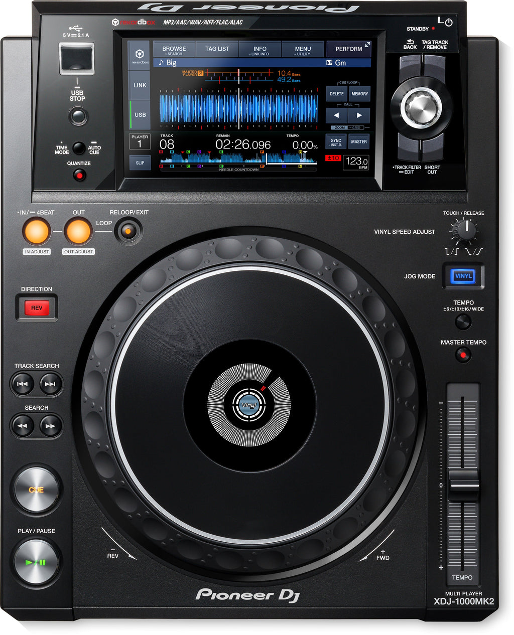 Pioneer XDJ-1000MK2 Digital Deck w/Hi-Res Audio Support