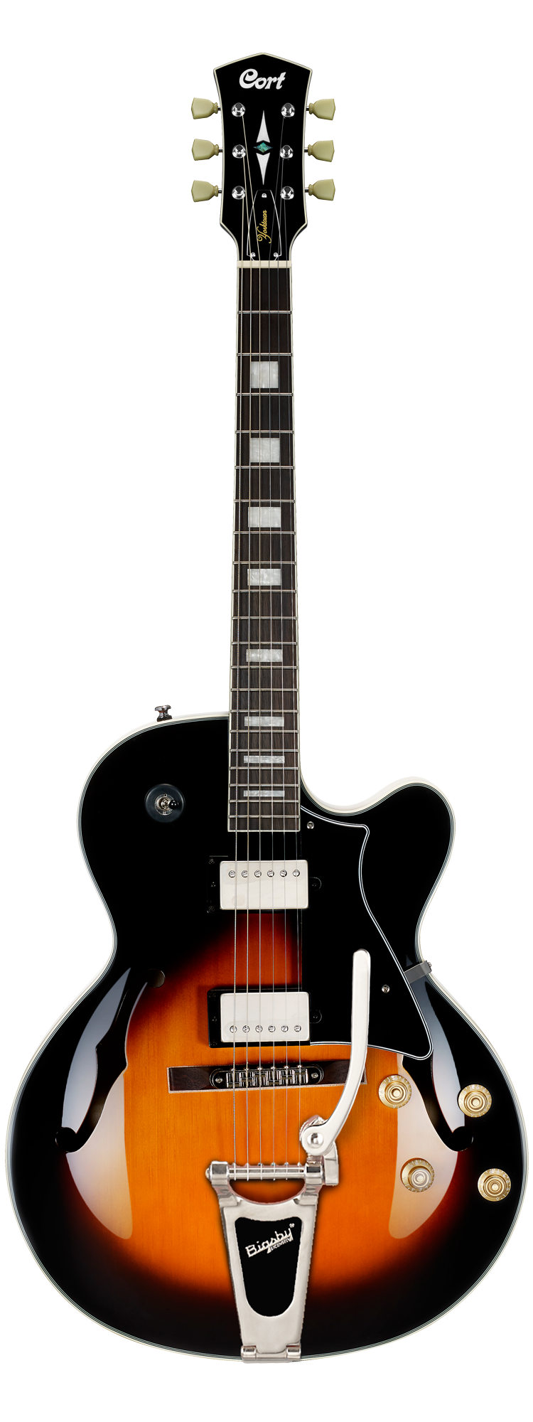 Cort Yorktown-BV Semi Hollow Electric Guitar - Tobacco Burst
