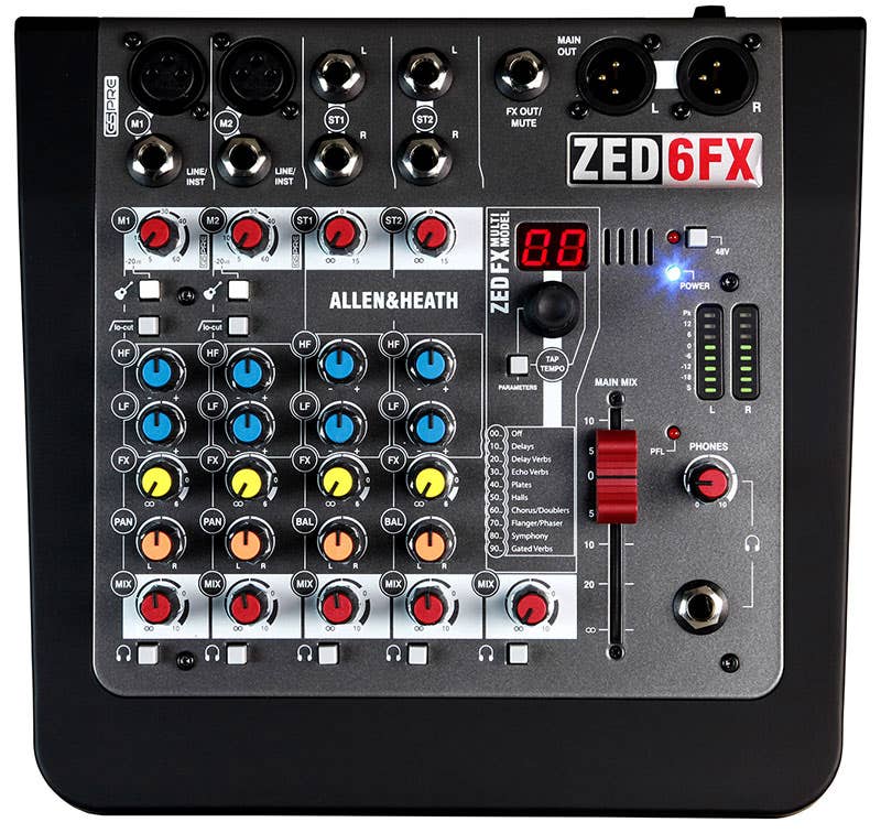 Allen and Heath ZED6FX Compact Mixer w/ Effects