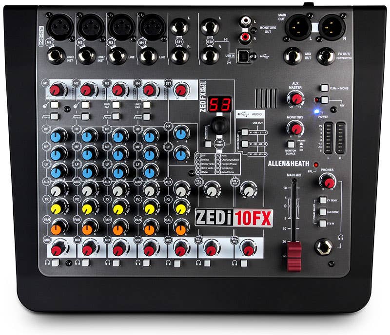 Allen and Heath ZEDi10FX Compact USB Mixer w/ Effects (ZEDi-10FX)
