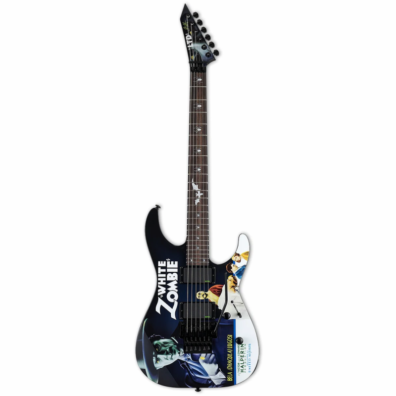 LTD Kirk Hammett White Zombie Guitar w/ Case