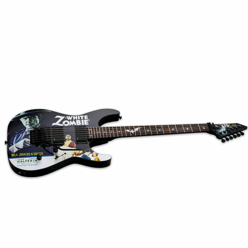 LTD Kirk Hammett White Zombie Guitar w/ Case