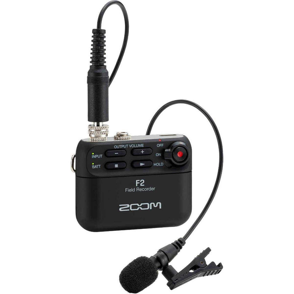 Zoom F2 Field Recorder + Lavalier Mic - Black