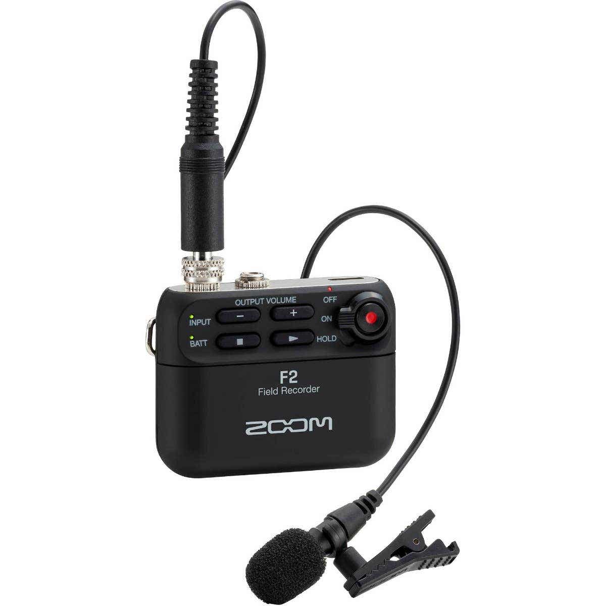Zoom F2 Field Recorder + Lavalier Mic - Black